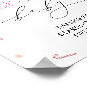 クリスマスサンタベビー赤ちゃんシャワーブックベビー ポスター (角)