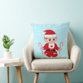 クリスマスサンタベビー&キャンディキャンズオンライトブルー クッション (椅子)