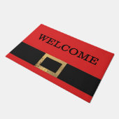 クリスマスサンタベルト様式 ドアマット (アングル)