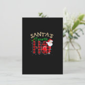 クリスマスサンタホお気に入りのクリスマスパジャマおもしろいナ 招待状 (スタンド正面)