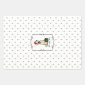 クリスマスサンタホイアテンテリア(ホイアテン1b2)かわいい ラッピングペーパーシート (正面3)