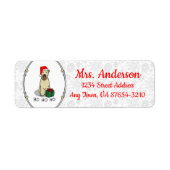 クリスマスサンタホイアテンテリア（ホイアテン1b2）かわいい ラベル (正面)