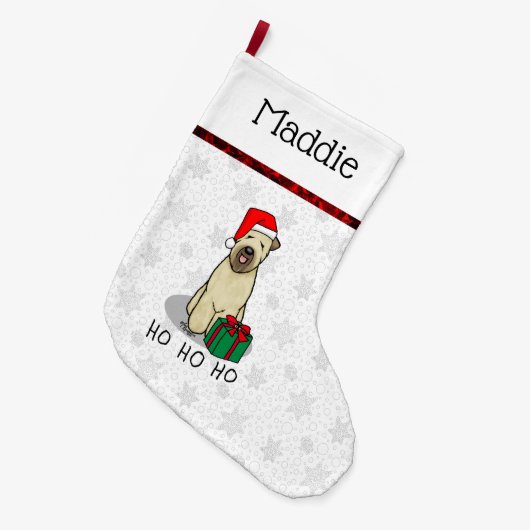 クリスマスサンタホイアテンテリア(ホイアテン1b2)かわいい ラージクリスマスストッキング (正面 (吊り時))