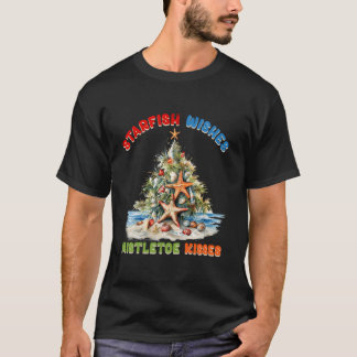 クリスマスサンタホビーチサマーおもしろい7月スターフィス Tシャツ