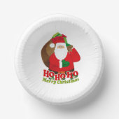 クリスマスサンタホホホホ ペーパーボウル (正面)