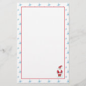 クリスマスサンタホリデイブルースノーフレーク 便箋 (正面)