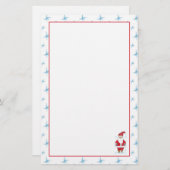 クリスマスサンタホリデイブルースノーフレーク 便箋 (正面/裏面)