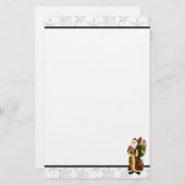 クリスマスサンタホリデーの漫画文房具 便箋 (正面/裏面)