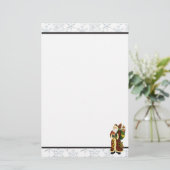 クリスマスサンタホリデーの漫画文房具 便箋 (スタンド正面)