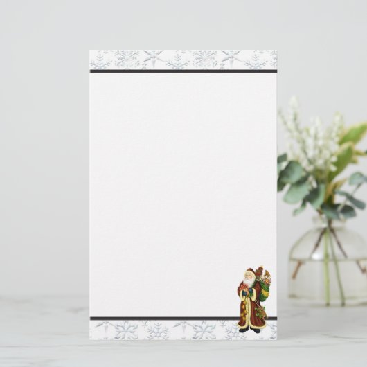 クリスマスサンタホリデーの漫画文房具 便箋 (スタンド正面)