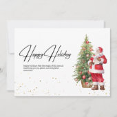 クリスマスサンタホリデーカード、ミニマリストのクリスマス シーズンカード (正面)