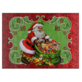 クリスマスサンタホリデーガラスのカッティングボード カッティングボード (正面)