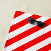 クリスマスサンタボストンテリア（黒）かわいい ビーチタオル (インサイチュ)