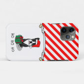 クリスマスサンタボストンテリア（黒）かわいい Case-Mate iPhoneケース (裏面(横))