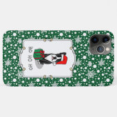 クリスマスサンタボストンテリア（黒）かわいい Case-Mate iPhoneケース (裏面(横))