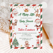 クリスマスサンタメリーア小さな赤ちゃんシャワー 招待状