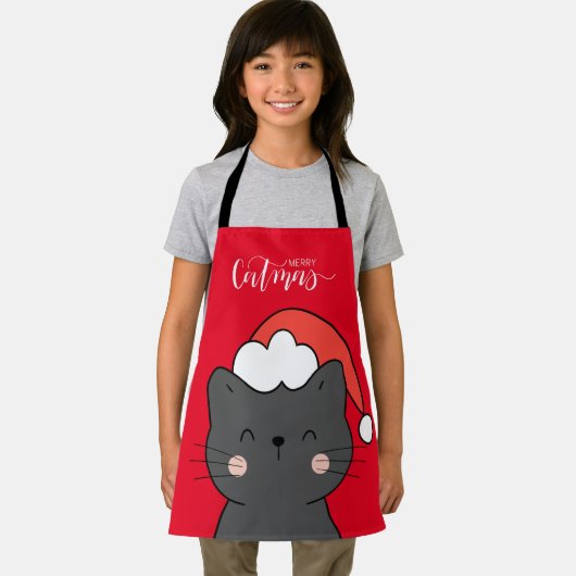 クリスマスサンタメリーネコ エプロン (インサイチュ)