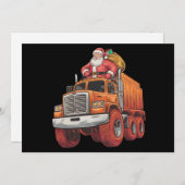 クリスマスサンタモンスタートラッククリスマスボーイズキッズ シーズンカード (正面/裏面)