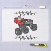 クリスマスサンタモンスタートラック少年たち子供たち幼児よ 薄葉紙 (クラフト)