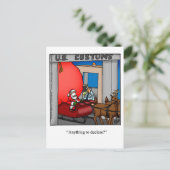 クリスマスサンタユーモアのはがき シーズンポストカード (スタンド正面)