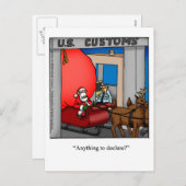 クリスマスサンタユーモアのはがき シーズンポストカード (正面/裏面)