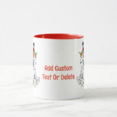 クリスマスサンタライディングユニコーンクリスマスレインボー マグカップ (中央)