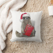 クリスマスサンタラクーン盗賊 クッション (ブランケット)