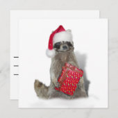 クリスマスサンタラクーン盗賊 招待状 (正面/裏面)