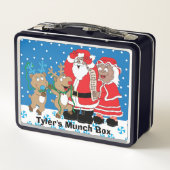 クリスマスサンタリストのダークトーン メタルランチボックス (裏面)