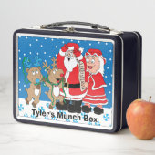 クリスマスサンタリストライトトーンメタルランチボックス メタルランチボックス (インサイチュ)