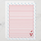 クリスマスサンタレッドが並んだ雪 (正面/裏面)