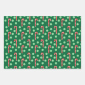 クリスマスサンタレッドグリーンフェスティバル ラッピングペーパーシート (正面2)