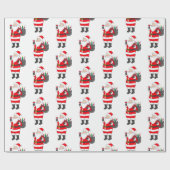 クリスマスサンタレッドワイン愛好家 ラッピングペーパー (フラット)