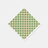 クリスマスサンタレッド&グリーンフェスティバル スタンダードカクテルナプキン (角)