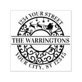 クリスマスサンタレースのようレー名の住所 セルフインキングスタンプ (デザイン)