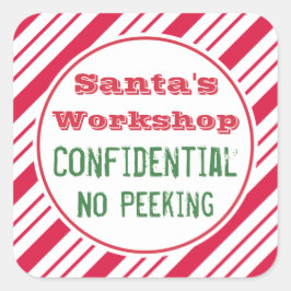 クリスマスサンタワークショップギフトラベルシール スクエアシール