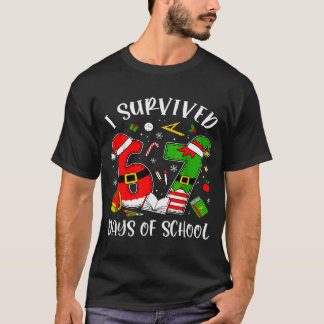 クリスマスサンタ先生 67日間学校を生き抜いた Tシャツ