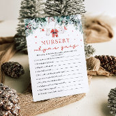 クリスマスサンタ子供部屋韻クイズベビーシャワー 招待状