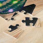 クリスマスサンタ小人モノグラム民俗伝承 ジグソーパズル (側面)