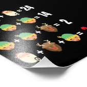 クリスマスサンタ小妖精や小人雪だるま数学先生おもしろいGif フォトプリント (角)