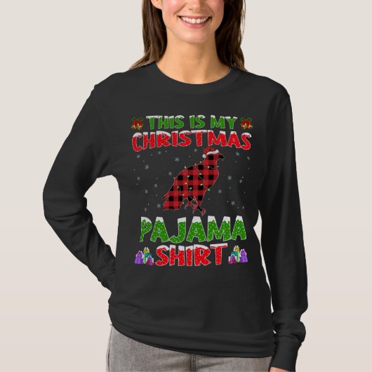 クリスマスサンタ帽子これは私のハゲのイーグルクリスマスパージ Tシャツ (正面)
