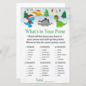 クリスマスサンタ恐竜あなたの財布ゲームの中に何がある (正面/裏面)