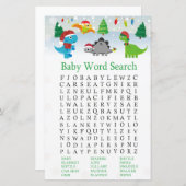 クリスマスサンタ恐竜の赤ちゃんシャワー語検索 (正面/裏面)