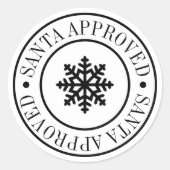 クリスマスサンタ承認のギフト配信 ラウンドシール (正面)