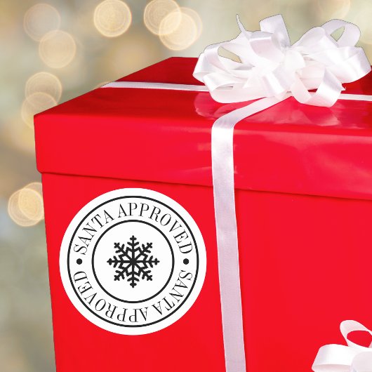 クリスマスサンタ承認のギフト配信 ラウンドシール