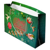 クリスマスサンタ抱き枕 ラージペーパーバッグ (裏面アングル)