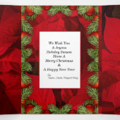 クリスマスサンタ新年4枚の写真をパーソナライズ 三つ折りクリスマスカード (内部中)