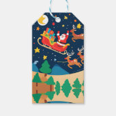 クリスマスサンタ来トナカイの町 ギフトタグ (正面)
