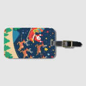 クリスマスサンタ来トナカイの町 ラゲッジタグ (正面横)