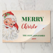 クリスマスサンタ来ーは町紙ランチョンマット ペーパーパッド (折り畳み)